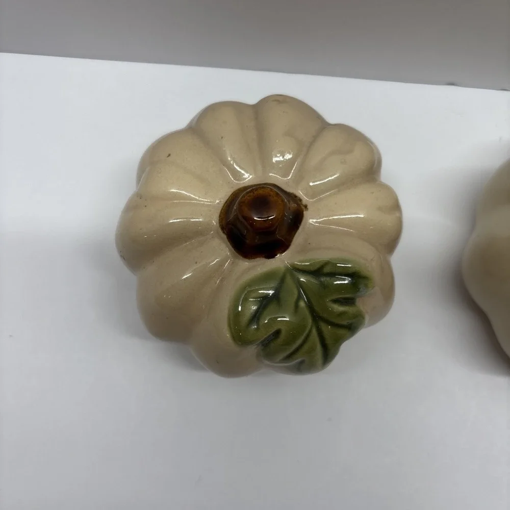 Set Of‎ 3 Ceramic Pumpkins Fall Decor